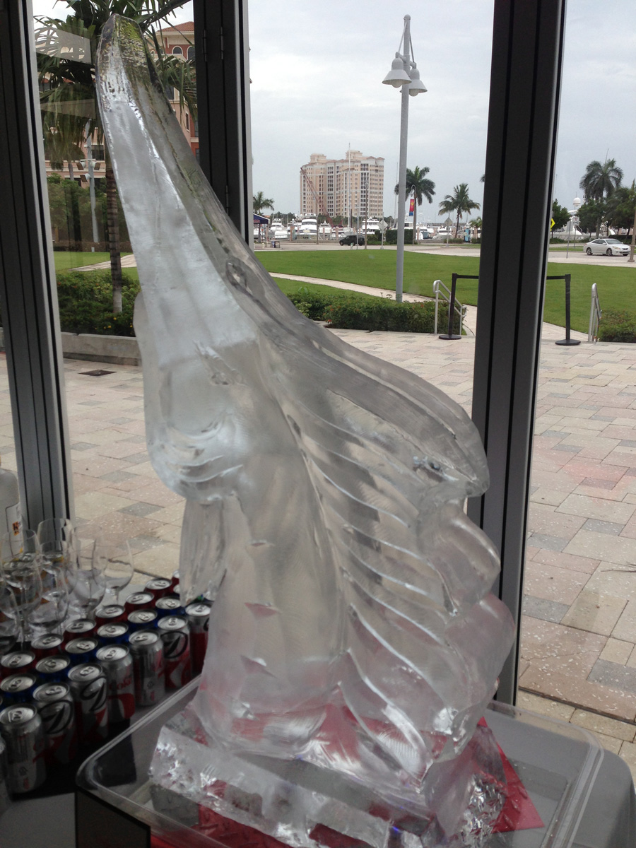 Sailfish Ice Sculpture | The Majestic Vision Wedding Planning | Palm Beach Lake Pavilion in Palm Beach, FL | www.themajesticvision.com 
