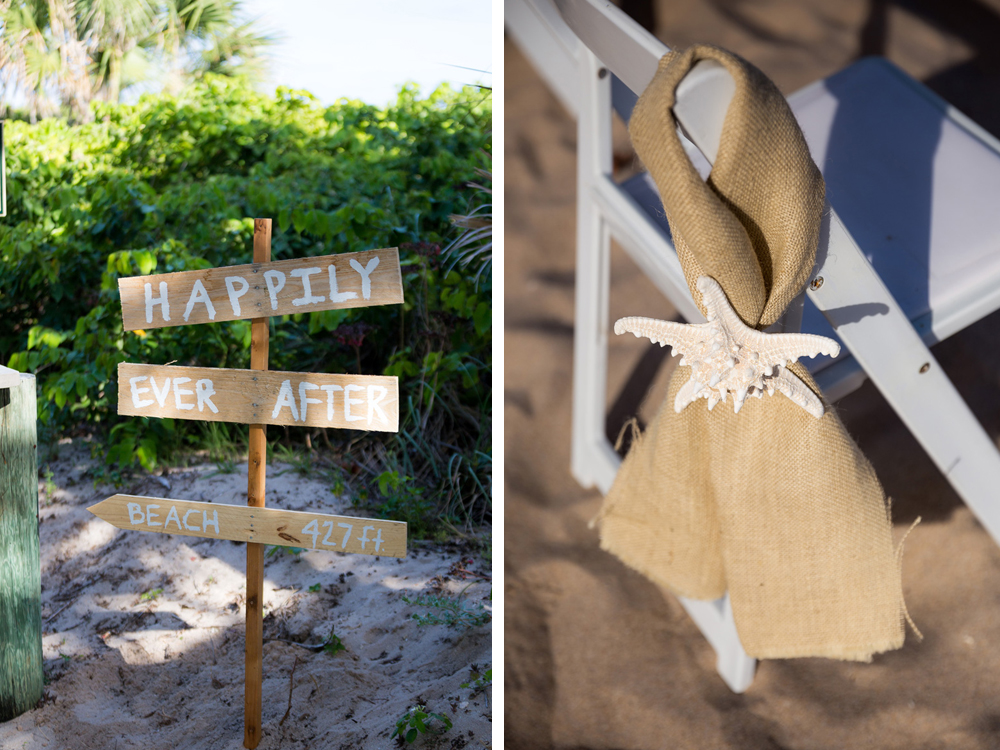 Starfish and Burlap Beach Ceremony Decor | The Majestic Vision Wedding Planning | Palm Beach Shores Community Center in Palm Beach, FL | www.themajesticvision.com | Chris Kruger Photography