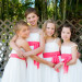 Simple White and Coral Flower Girl Dresses at Palm Beach Shores Community Center in Palm Beach, FL thumbnail