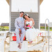 Laid-back Bridal Portrait on Lifeguard Stand at Palm Beach Shores Community Center in Palm Beach, FL thumbnail