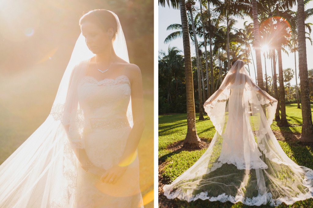 Stunning Cathedral Length Bridal Veil | The Majestic Vision Wedding Planning | Fairchild Tropical Garden in Coral Gables, FL | www.themajesticvision.com | Robert Madrid Photography
