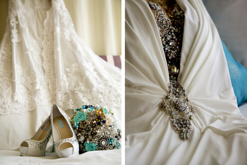 Stunning Brooch Bouquet | The Majestic Vision Wedding Planning | Hilton Singer Island in Palm Beach, FL | www.themajesticvision.com | Michael Sterling Photography