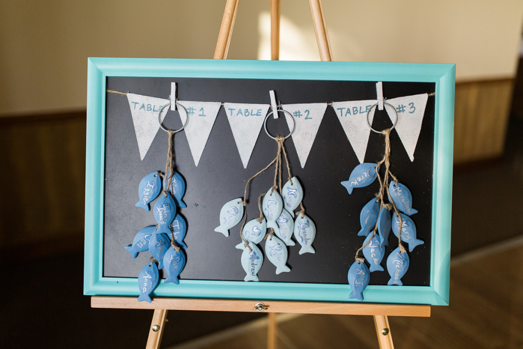 Fish Escort Card Display | The Majestic Vision Wedding Planning | Sailfish Marina in Palm Beach, FL | www.themajesticvision.com | Chris Kruger Photography