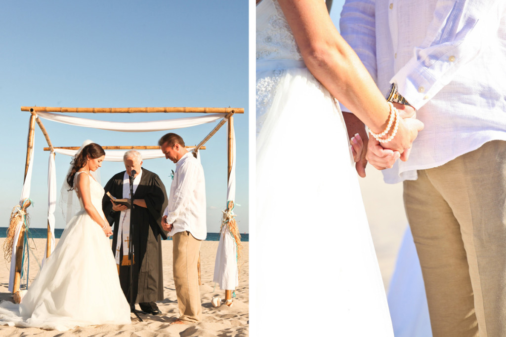 Elegant Beach Ceremony | The Majestic Vision Wedding Planning | Palm Beach Shores in Palm Beach, FL | www.themajesticvision.com | Krystal Zaskey Photography