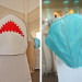 Whimsical Shark and Seashell Chair Cover for Kids Table at Palm Beach Shore in Palm Beach, FL thumbnail