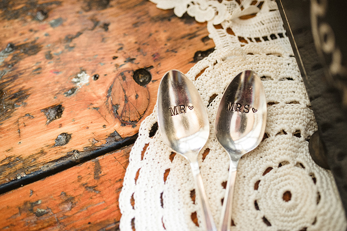 Elegant Personalized Coffee Spoons | The Majestic Vision Wedding Planning | Anodyne Coffee in Milwaukee, WI | www.themajesticvision.com | Elizabeth Haase Photography