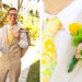 Vintage Yellow Lilly Pulitzer Tie with Elegant Lilly Pulitzer Inspired Groom Boutineer with Orange, Yellow and Pink Flowers at The Colony Hotel in Palm Beach, FL thumbnail