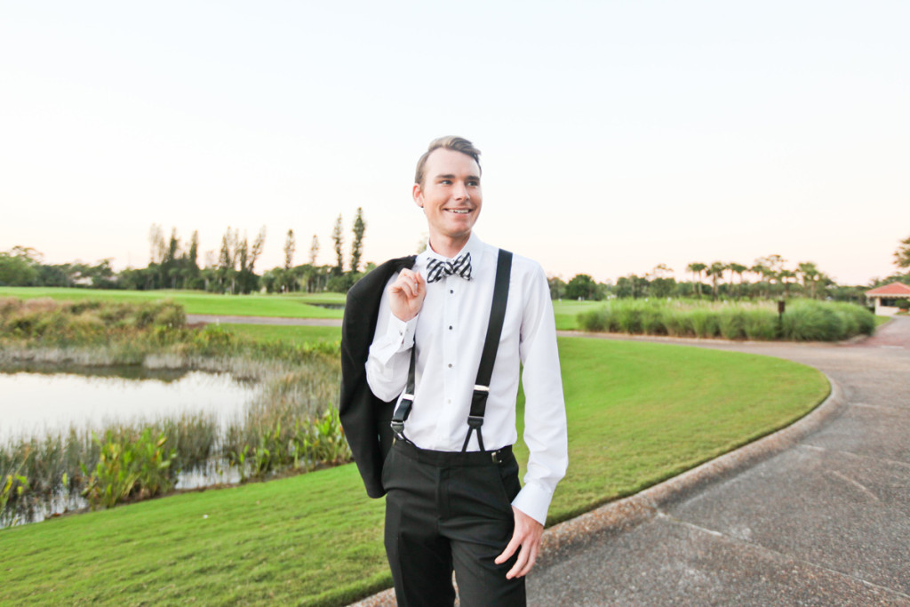 Handsome Groom Portrait on Golf Course | The Majestic Vision Wedding Planning | Breakers West in Palm Beach, FL | www.themajesticvision.com | Krystal Zaskey Photography