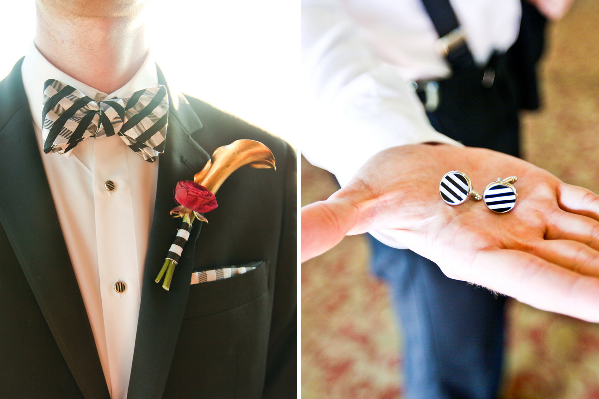 Modern Black and White Groom Accessories | The Majestic Vision Wedding Planning | Breakers West in Palm Beach, FL | www.themajesticvision.com | Krystal Zaskey Photography
