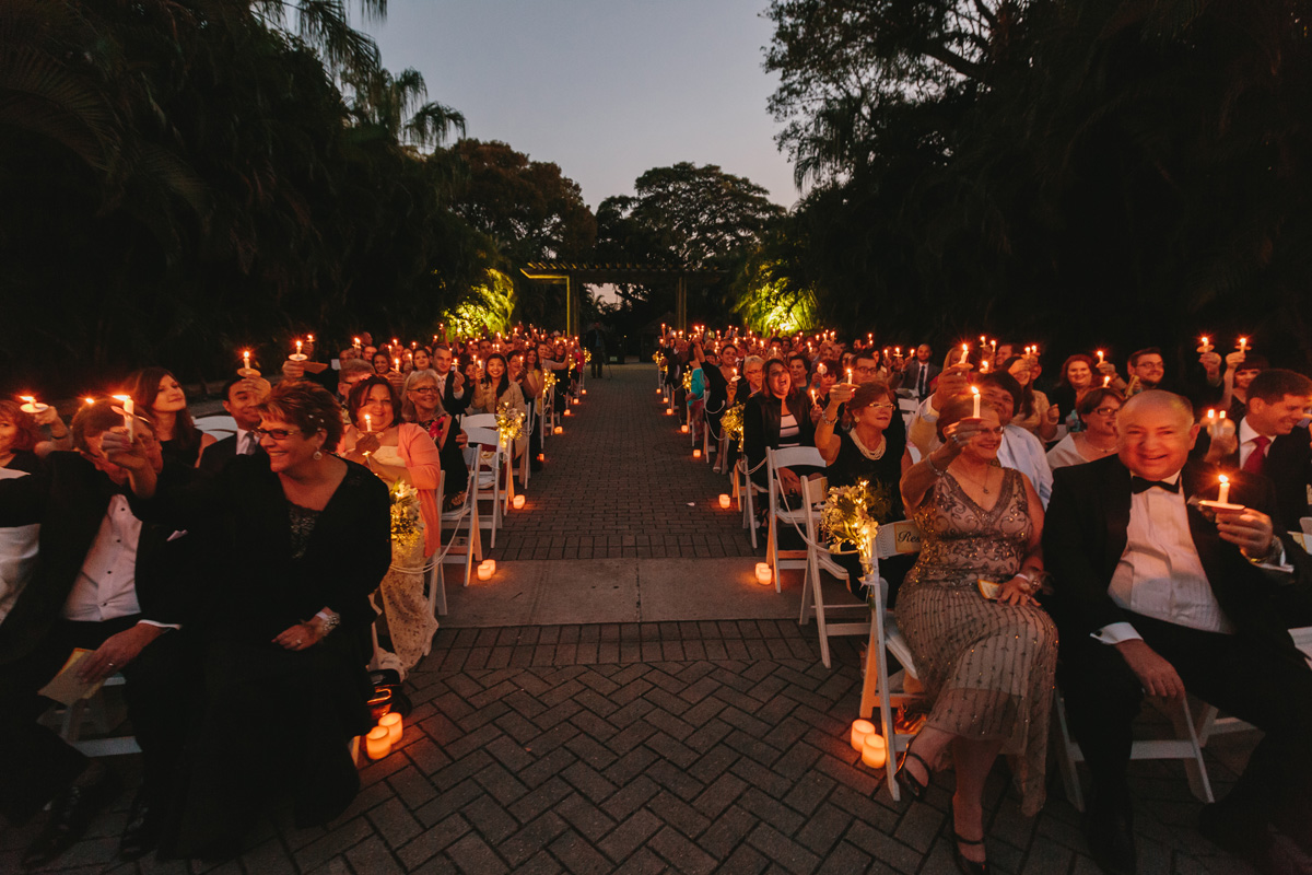 Romantic Candle Lighting Ceremony | The Majestic Vision Wedding Planning | Palm Beach Zoo in Palm Beach, FL | www.themajesticvision.com | Robert Madrid Photography
