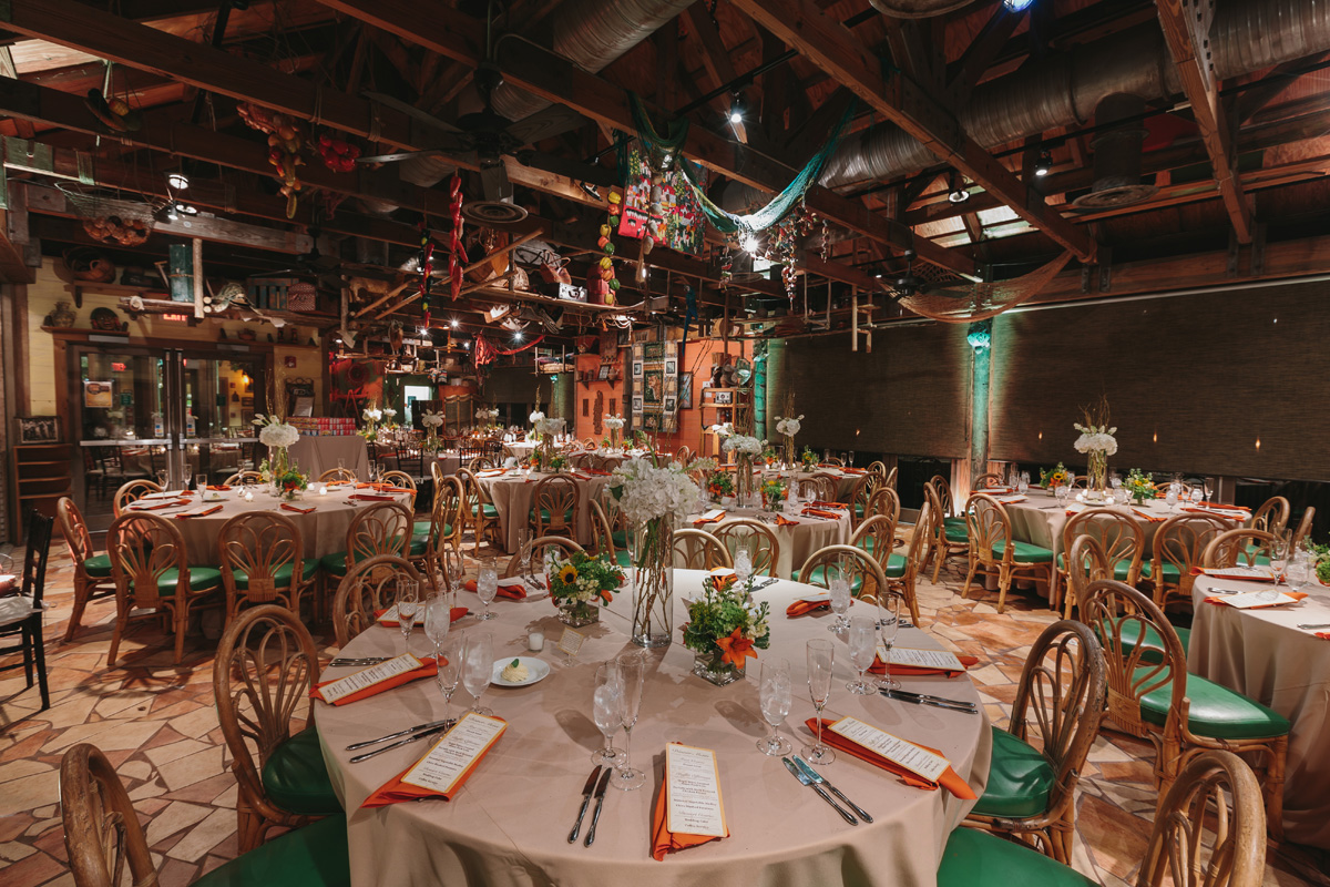 Elegant and Rustic Orange and Yellow Reception | The Majestic Vision Wedding Planning | Palm Beach Zoo in Palm Beach, FL | www.themajesticvision.com | Robert Madrid Photography