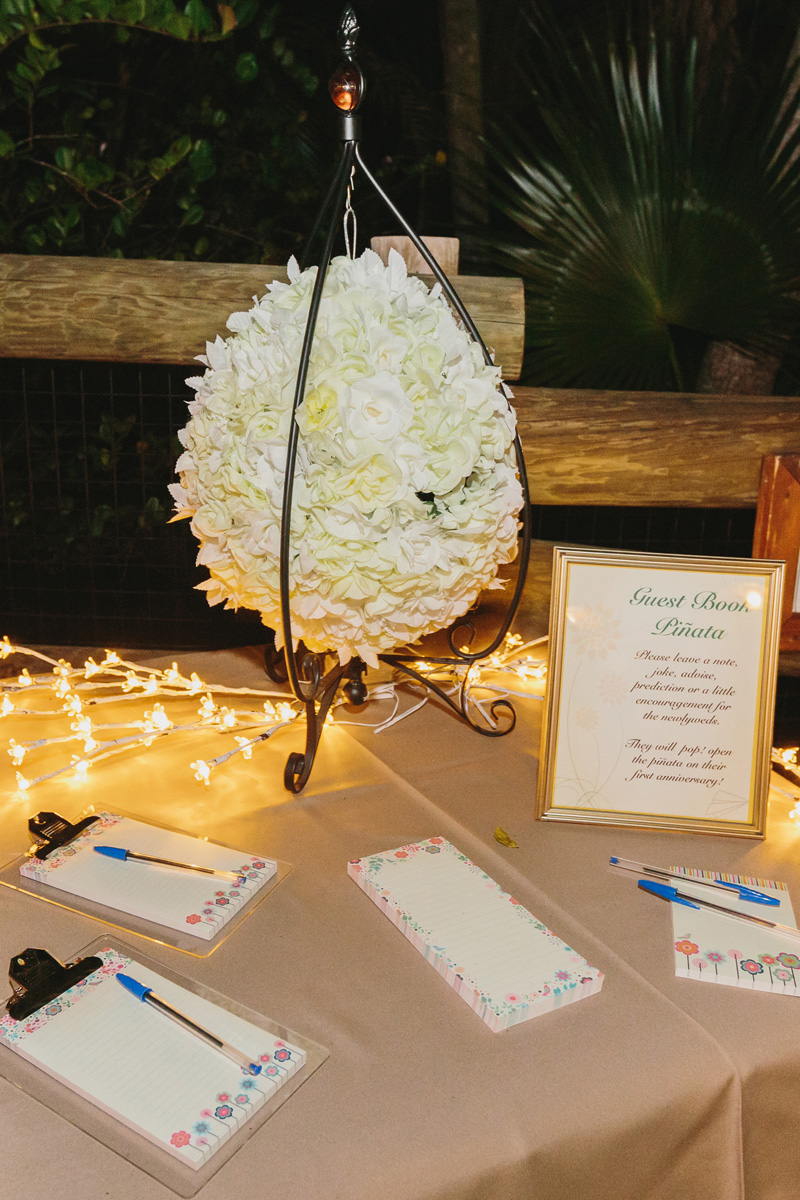 Unique Pinata Guestbook | The Majestic Vision Wedding Planning | Palm Beach Zoo in Palm Beach, FL | www.themajesticvision.com | Robert Madrid Photography