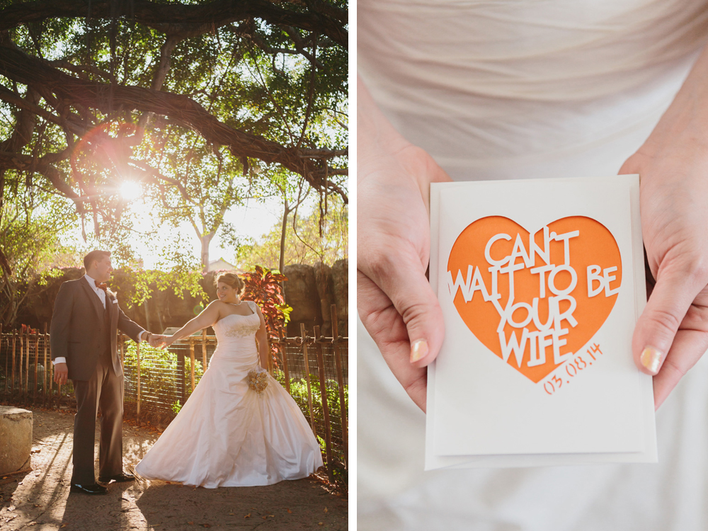 Elegant Golden Hour Bridal Portrait and Bride Note | The Majestic Vision Wedding Planning | Palm Beach Zoo in Palm Beach, FL | www.themajesticvision.com | Robert Madrid Photography