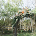 Elegant Ceremony Arch with Cream, Blush and Pink Flowers at Rustic Manor in Milwaukee, WI thumbnail
