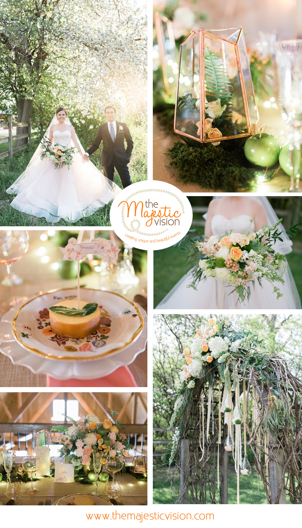 Elegant Blush and Pink Barn Wedding | The Majestic Vision Wedding Planning | Rustic Manor in Milwaukee, WI | www.themajesticvision.com | Elizabeth Haase Photography