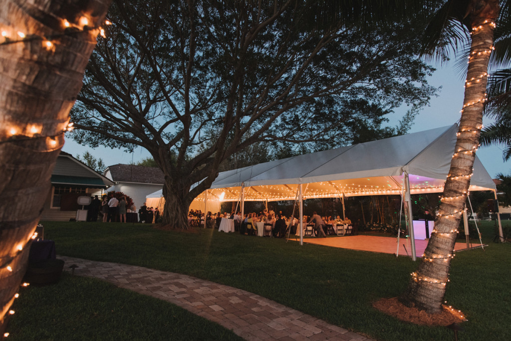 Elegant Backyard Wedding Reception | The Majestic Vision Wedding Planning | Palm Beach, FL | www.themajesticvision.com | Robert Madrid Photography