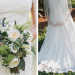 Elegant Bridal Bouquet of White Roses, Green Vibernum and Purple Lisianthus in Palm Beach, FL thumbnail