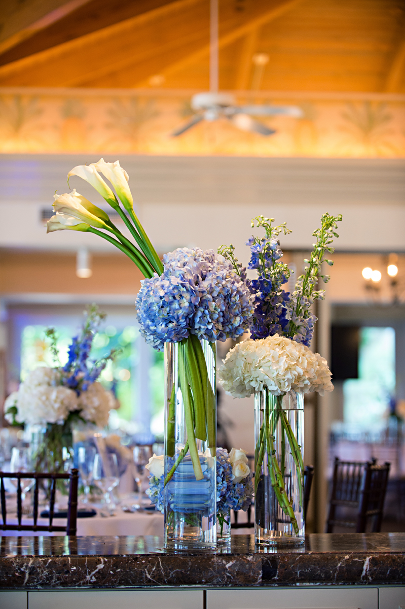 Elegant Blue Orchid and White Hydrangea Wedding Reception | The Majestic Vision Wedding Planning | Grand Bay Club in Key Biscayne, FL | www.themajesticvision.com | Emindee Images