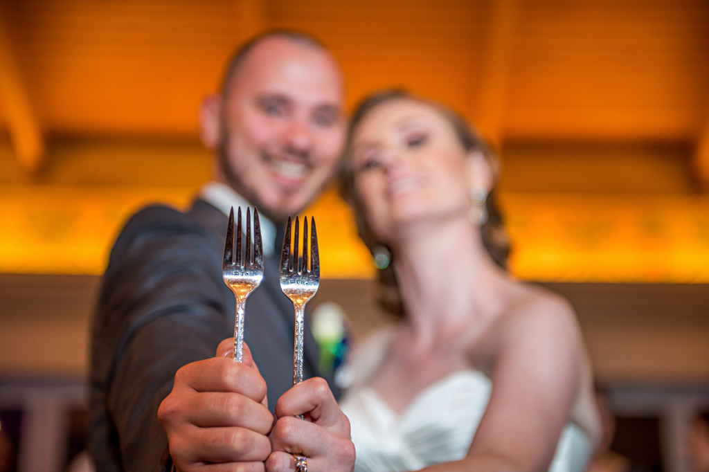 Elegant Wedding Cake Forks | The Majestic Vision Wedding Planning | Grand Bay Club in Key Biscayne, FL | www.themajesticvision.com | Emindee Images