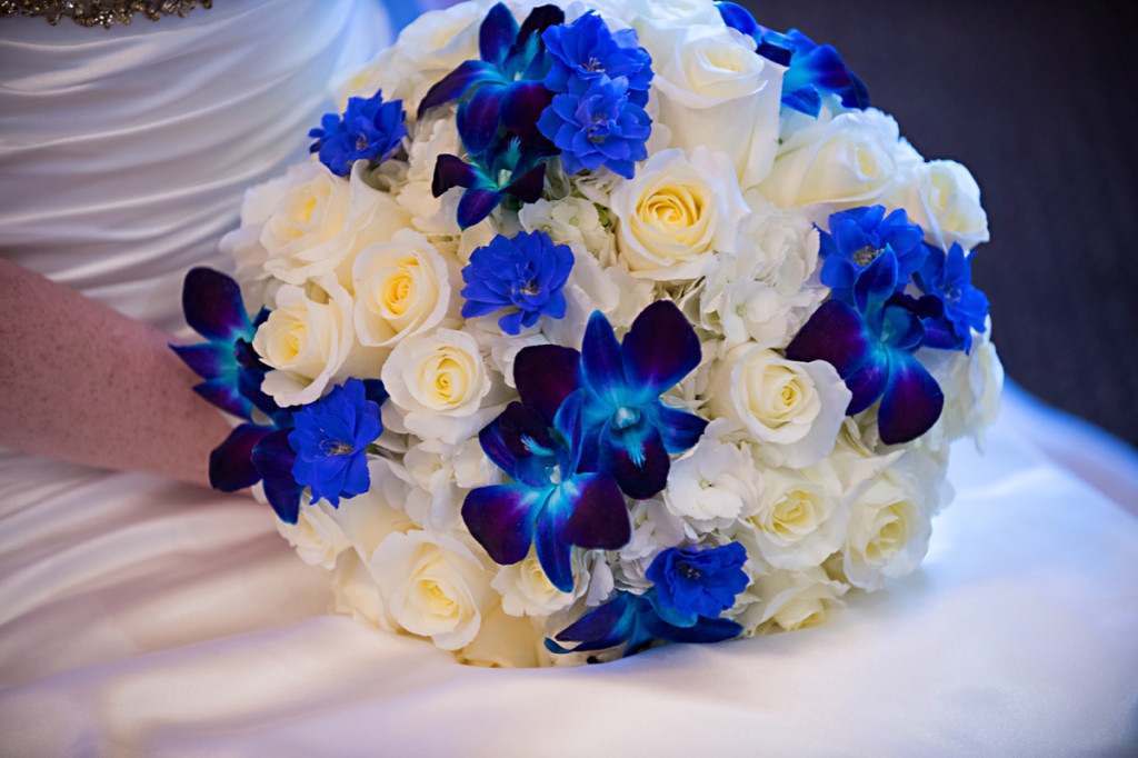 Elegant Blue Orchid and White Rose Bridal Bouquet | The Majestic Vision Wedding Planning | Grand Bay Club in Key Biscayne, FL | www.themajesticvision.com | Emindee Images