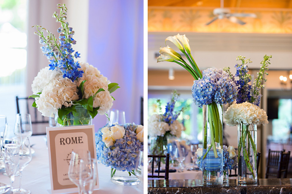 Elegant Blue Orchid and White Hydrangea Wedding Reception | The Majestic Vision Wedding Planning | Grand Bay Club in Key Biscayne, FL | www.themajesticvision.com | Emindee Images