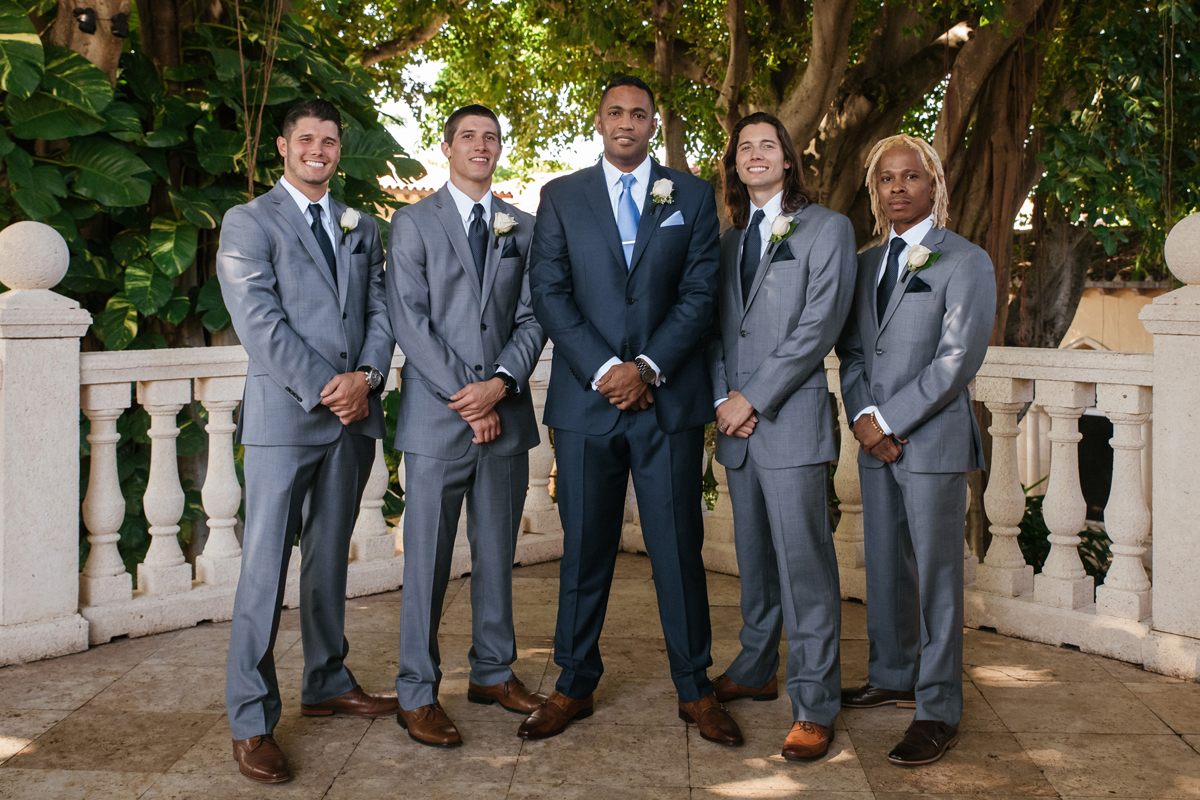 Gray and Brown Groomsmen for Wine Themed Wedding | The Majestic Vision Wedding Planning | The Addison Boca Raton in Boca Raton, FL | www.themajesticvision.com | Robert Madrid Photography