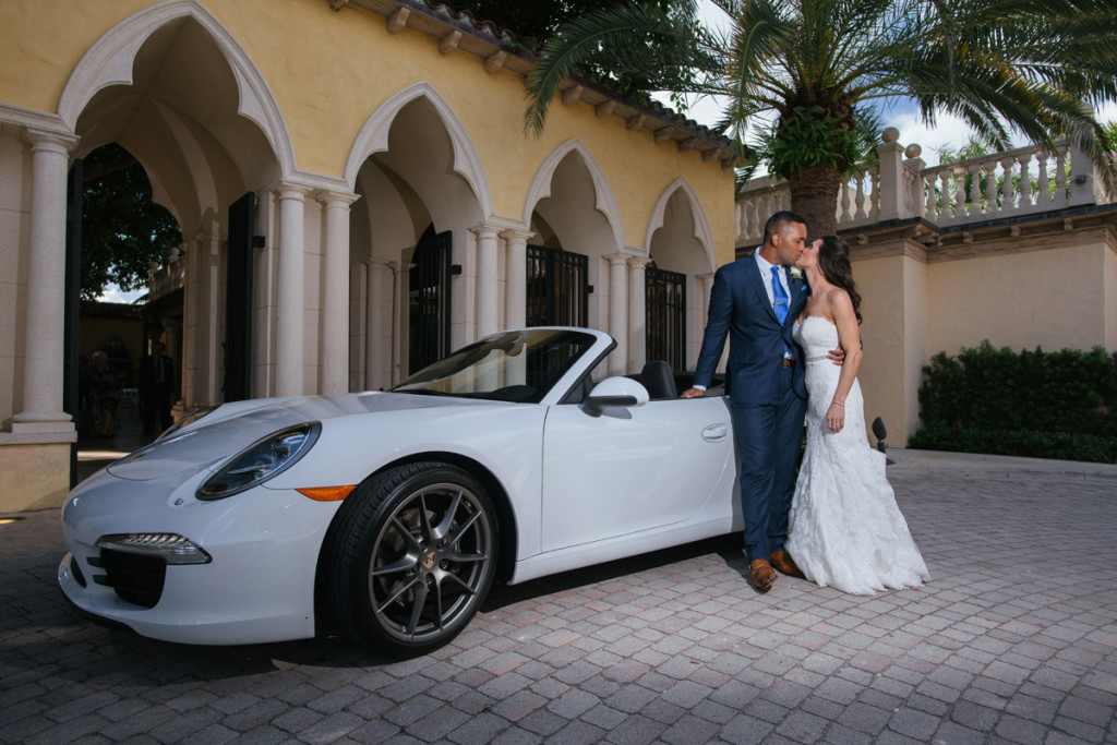 Porsche Getaway Car for Wine Themed Wedding | The Majestic Vision Wedding Planning | The Addison Boca Raton in Boca Raton, FL | www.themajesticvision.com | Robert Madrid Photography
