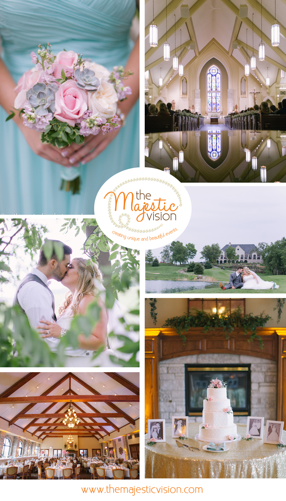 Rose Quartz and Serenity Blue Wedding | The Majestic Vision Wedding Planning | Legend of Brandybrook in Milwaukee, WI | www.themajesticvision.com | M Three Studio