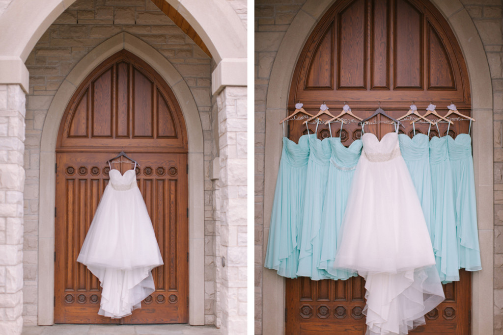 Stunning Bridal Gown and Serenity Blue Bridesmaid Dresses | The Majestic Vision Wedding Planning | Legend of Brandybrook in Milwaukee, WI | www.themajesticvision.com | M Three Studio