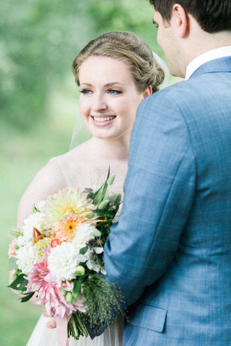 Stunning Couple Romantic Mint and Serenity Blue Farm Wedding | The Majestic Vision Wedding Planning | Private Residence in Milwaukee, WI | www.themajesticvision.com | Elizabeth Haase Photography