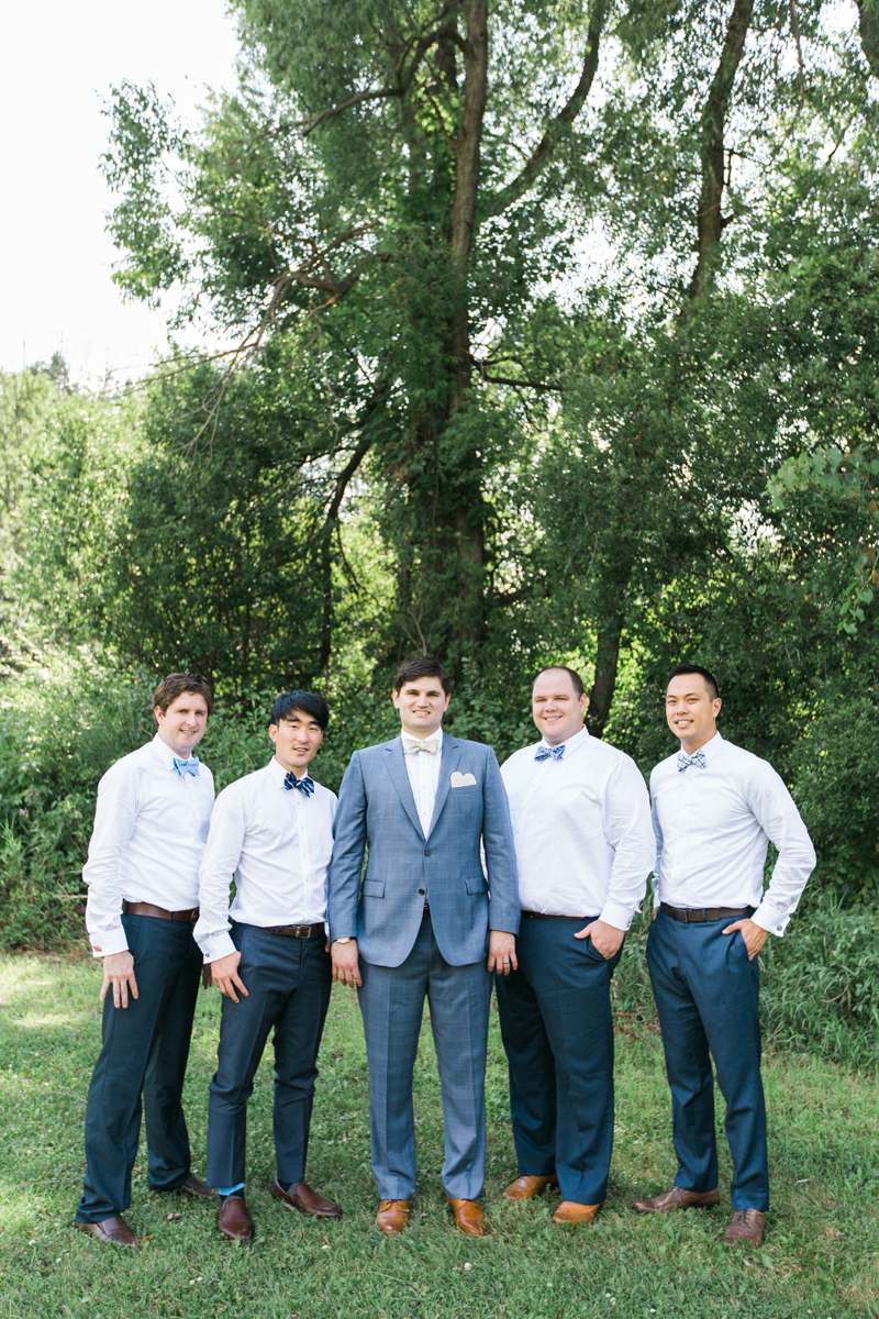 Handsome Groomsmen at Romantic Mint and Serenity Blue Farm Wedding | The Majestic Vision Wedding Planning | Private Residence in Milwaukee, WI | www.themajesticvision.com | Elizabeth Haase Photography
