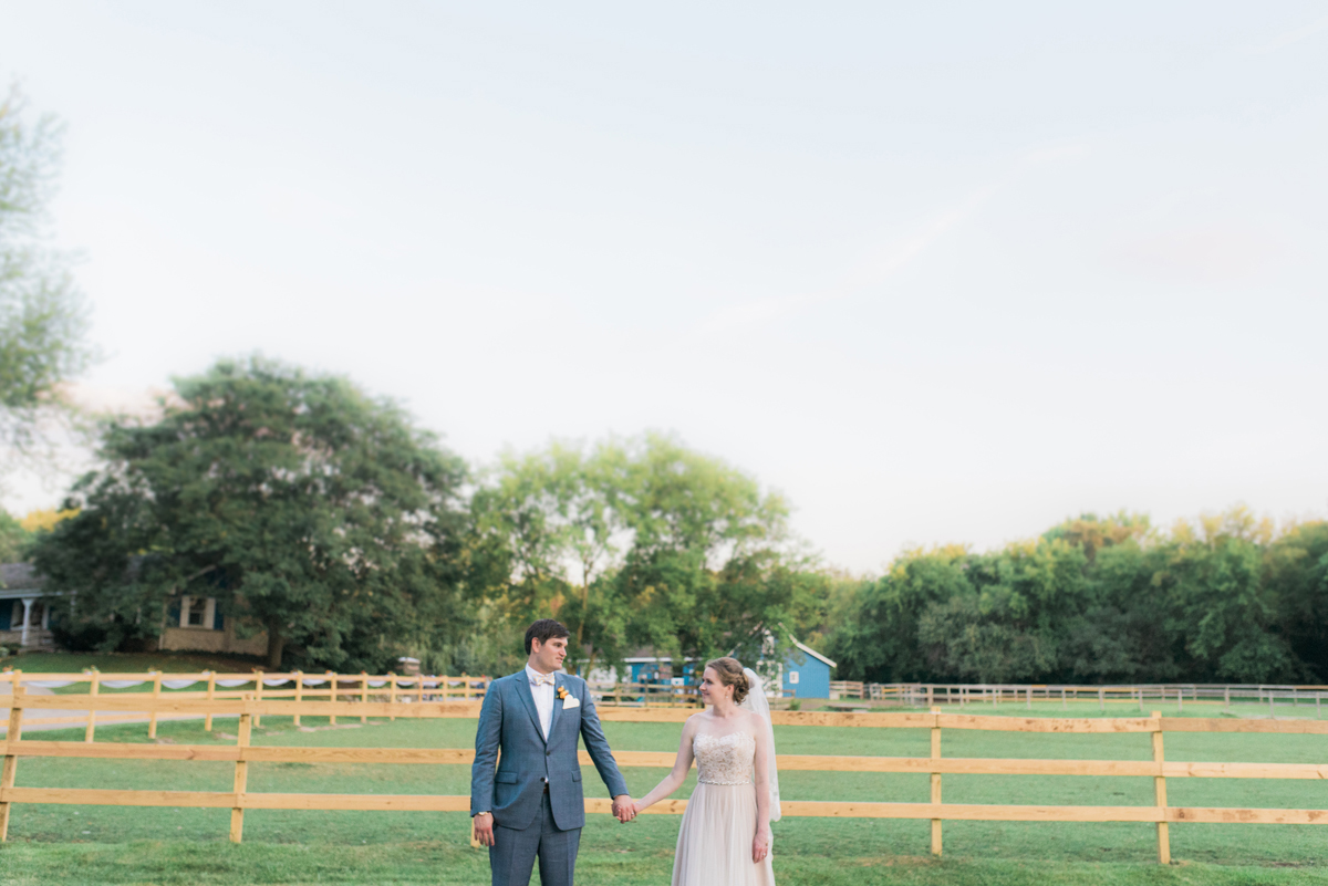 Stunning Couple at Romantic Mint and Serenity Blue Farm Wedding | The Majestic Vision Wedding Planning | Private Residence in Milwaukee, WI | www.themajesticvision.com | Elizabeth Haase Photography