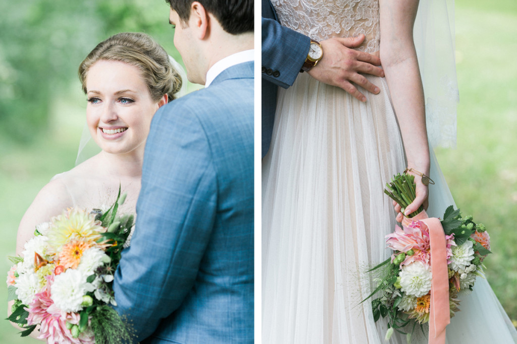 Blush Love Marley Wedding Gown for Romantic Mint and Serenity Blue Farm Wedding | The Majestic Vision Wedding Planning | Private Residence in Milwaukee, WI | www.themajesticvision.com | Elizabeth Haase Photography
