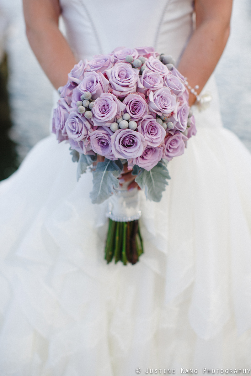 Purple Rose Bridal Bouquet at Modern Black Tie Wedding | The Majestic Vision Palm Beach Wedding Planning | Briza on the Bay in Miami, FL | www.themajesticvision.com | Justine Kang Photography